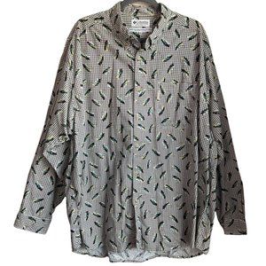 Columbia Sportswear Men's Sz.2XL Button down shirt Checked Shirt Fly Fishing Lur